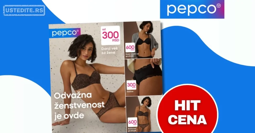 Pepco akcija - Donji veš za žene decembar 2025.