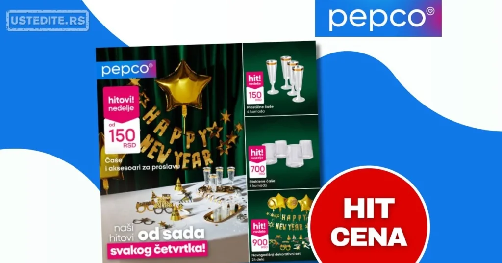 Pepco hitovi nedelje - Praznični setovi, čaše i dekoracija 18-24.12.2025.