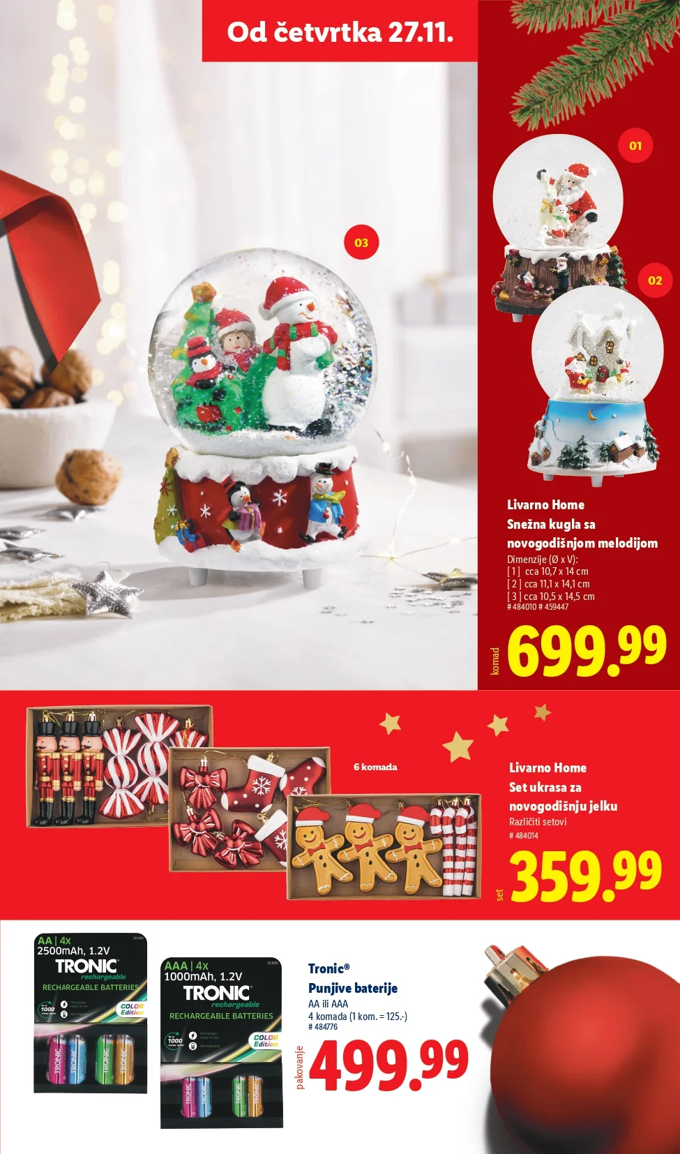 Lidl katalog praznična dekoracija i igračke – popusti od 27.11.2025