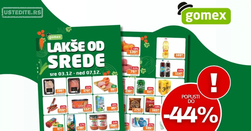 Gomex katalog LAKŠE OD SREDE 3-7.12.2025.