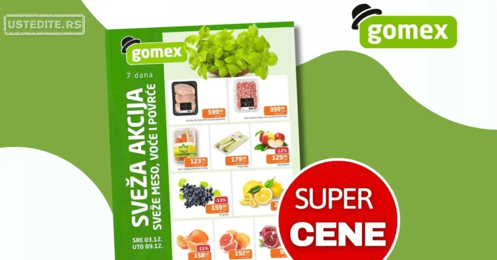 Gomex SVEŽA AKCIJA 3-9.12.2025.