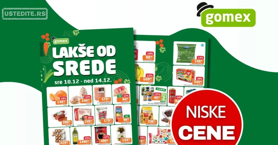 Gomex katalog LAKŠE OD SREDE 10-14.12.2025.