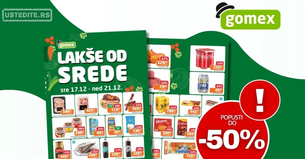 Gomex katalog LAKŠE OD SREDE 17-21.12.2025.