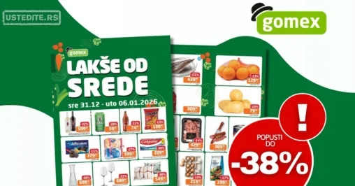 Gomex katalog LAKŠE OD SREDE 31.12.2025-6.1.2026.