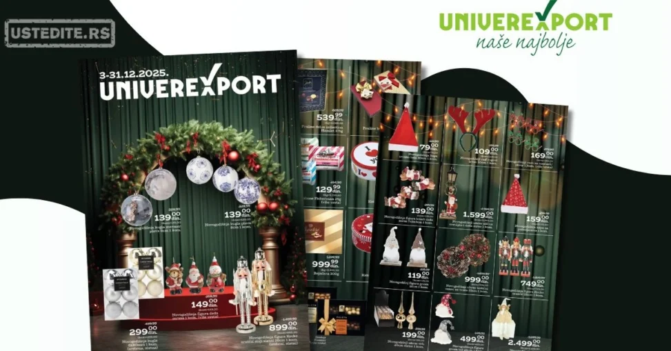 Univerexport katalog PRAZNIČNE ČAROLIJE 3-31.12.2025.