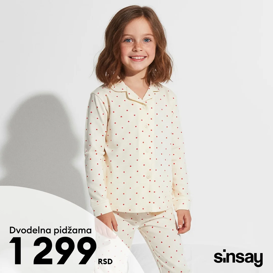 Sinsay akcija – dečije pidžame januar 2026