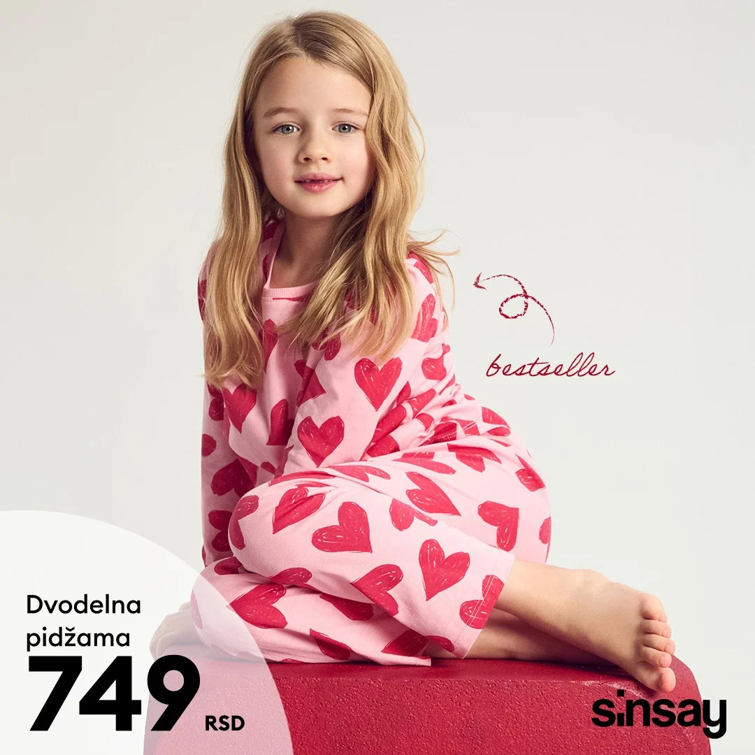 Sinsay akcija – dečije pidžame januar 2026.
