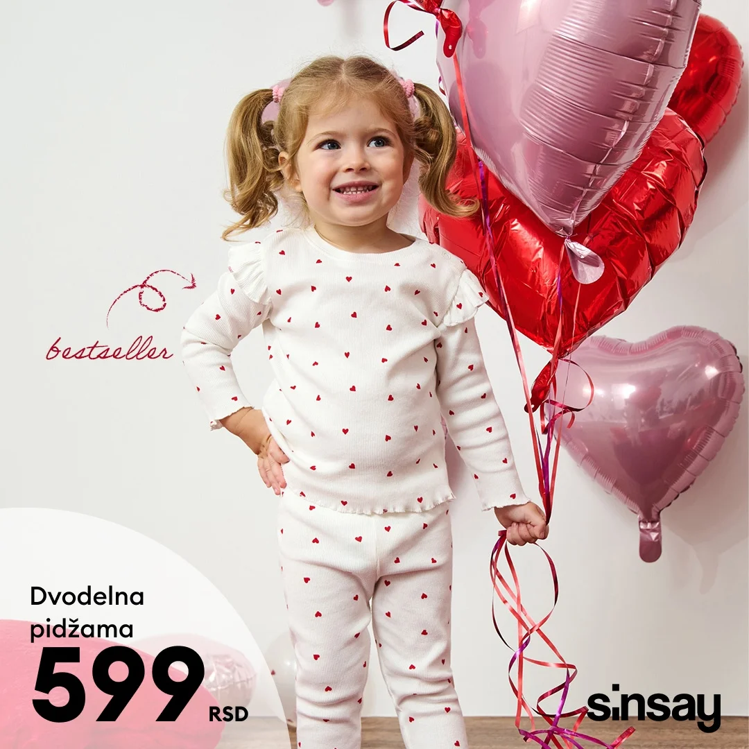 Sinsay akcija – dečije pidžame januar 2026.