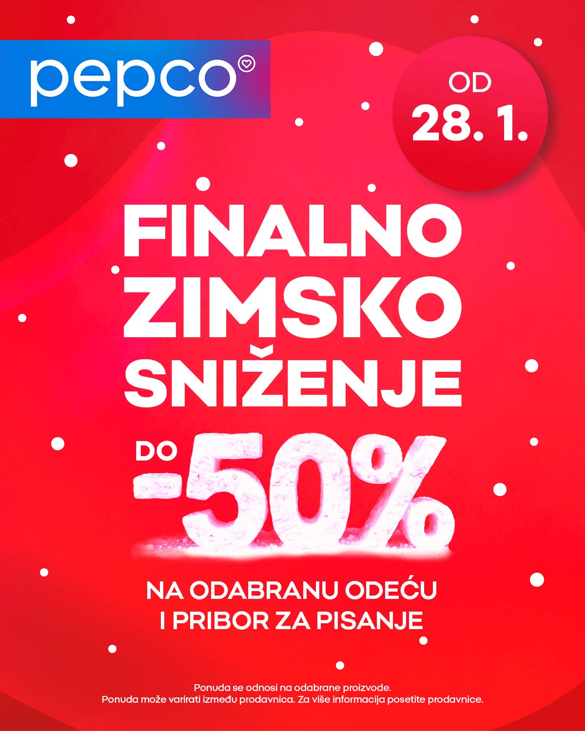 Pepco SNIŽENJE do 50% od 28.1.2026.