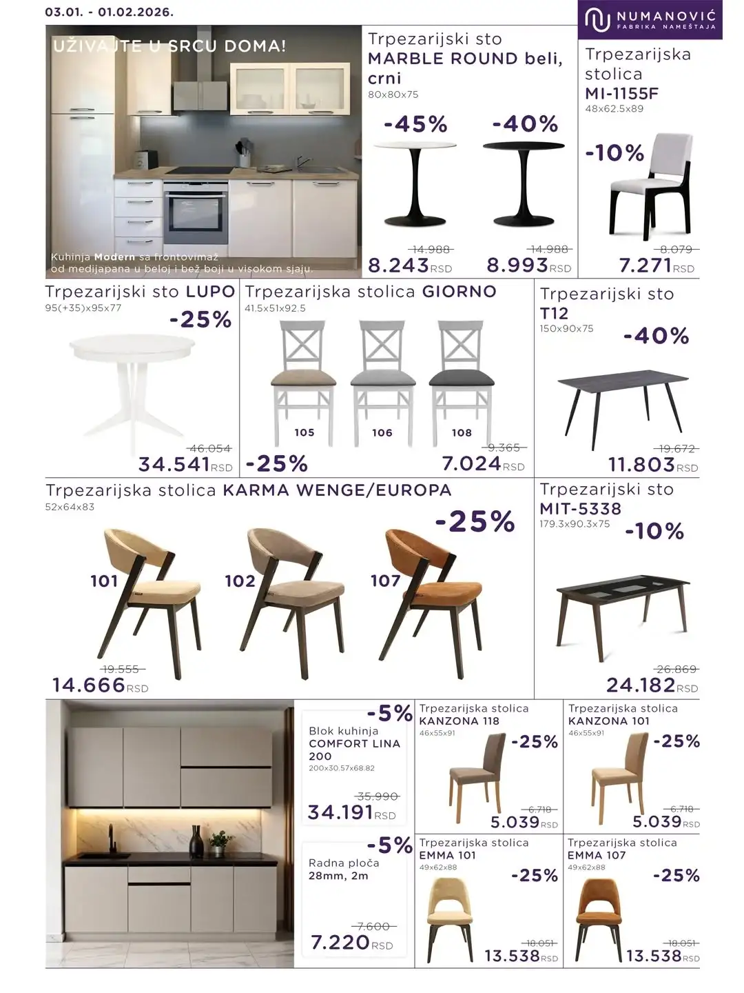 Numanović nameštaj katalog 3.1-1.2.2026.
