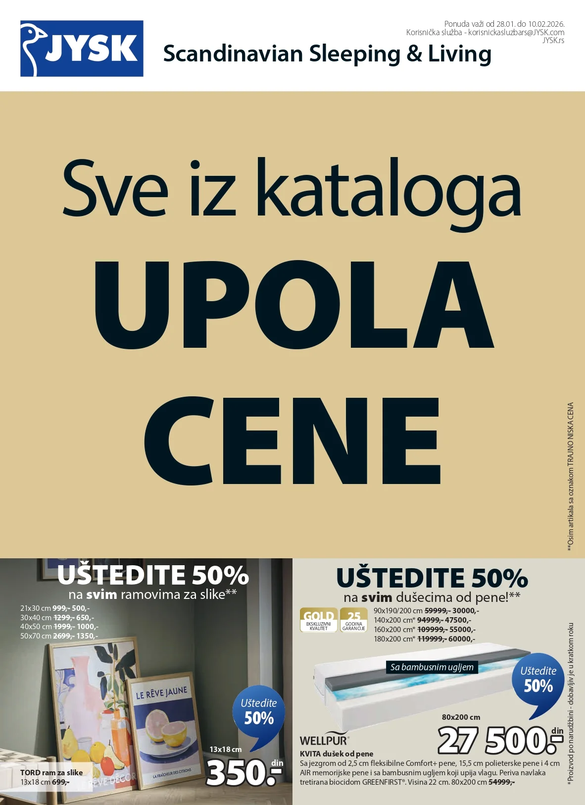 Jysk katalog SVE U POLA CENE 28.1-10.2.2026.
