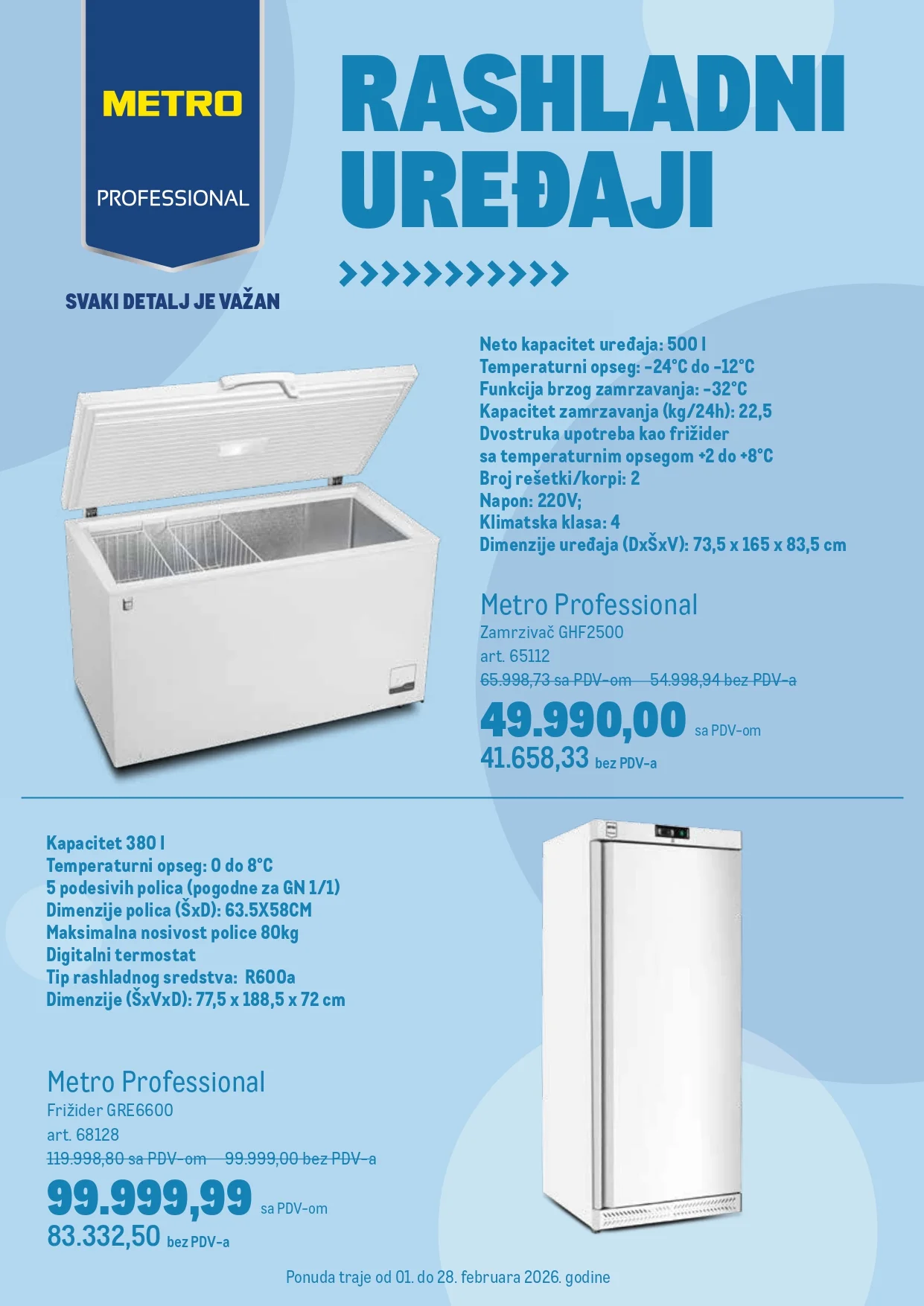 Metro akcija RASHLADNI UREĐAJI 1-28.2.2026.