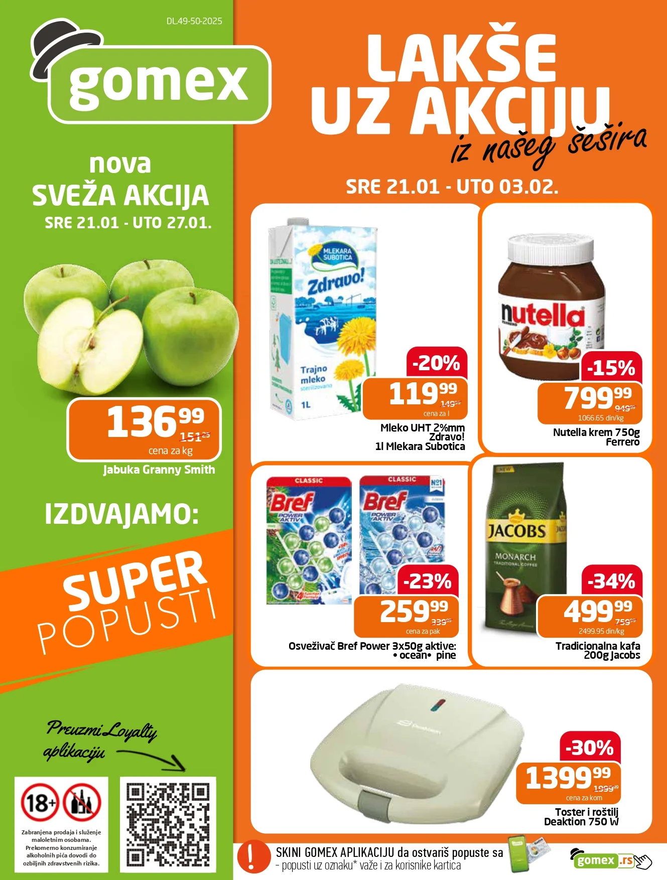 Gomex katalog AKCIJE IZ ŠEŠIRA 21.1-3.2.2026.