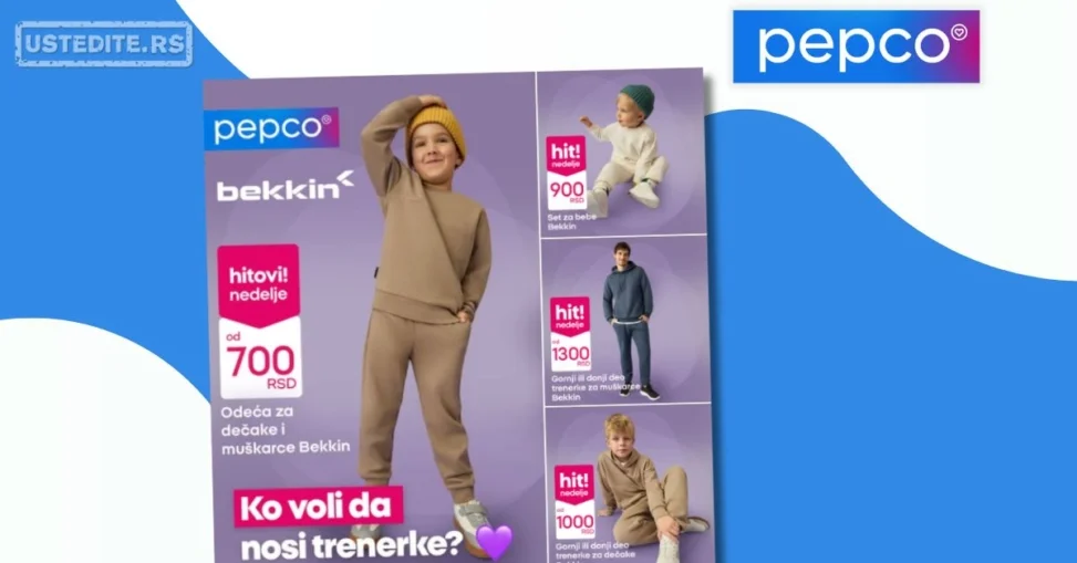 Pepco Bekkin odeća – trenerke za decu i muškarce 8-14.1.2026.