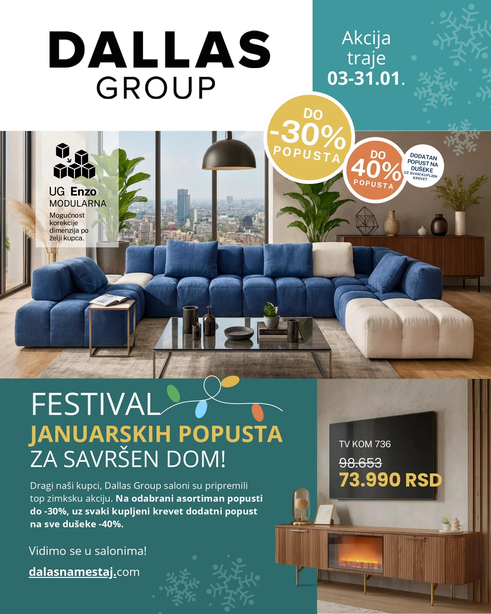 Dallas nameštaj katalog 3-31.1.2026.