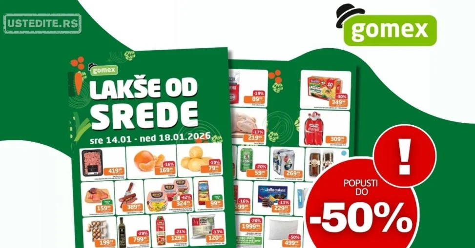 Gomex katalog LAKŠE OD SREDE 14-18.1.2026.
