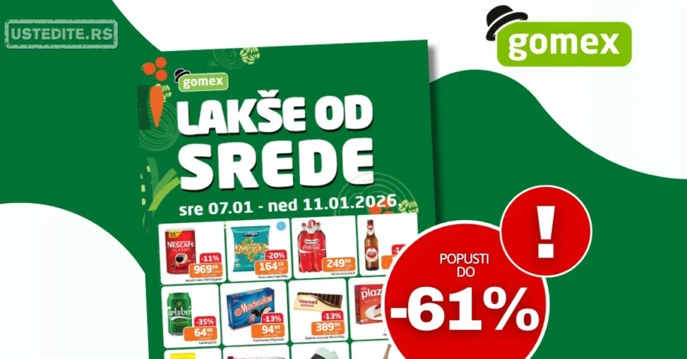 Gomex katalog LAKŠE OD SREDE 7-11.1.2026.