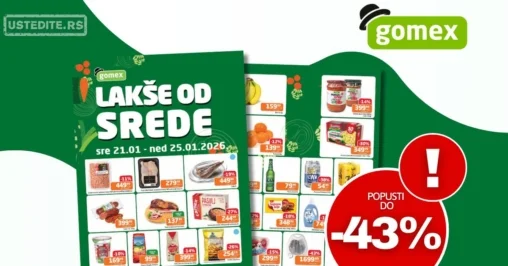 Gomex katalog LAKŠE OD SREDE 21-25.1.2026.