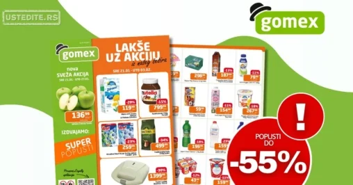 Gomex katalog AKCIJE IZ ŠEŠIRA 21.1-3.2.2026.