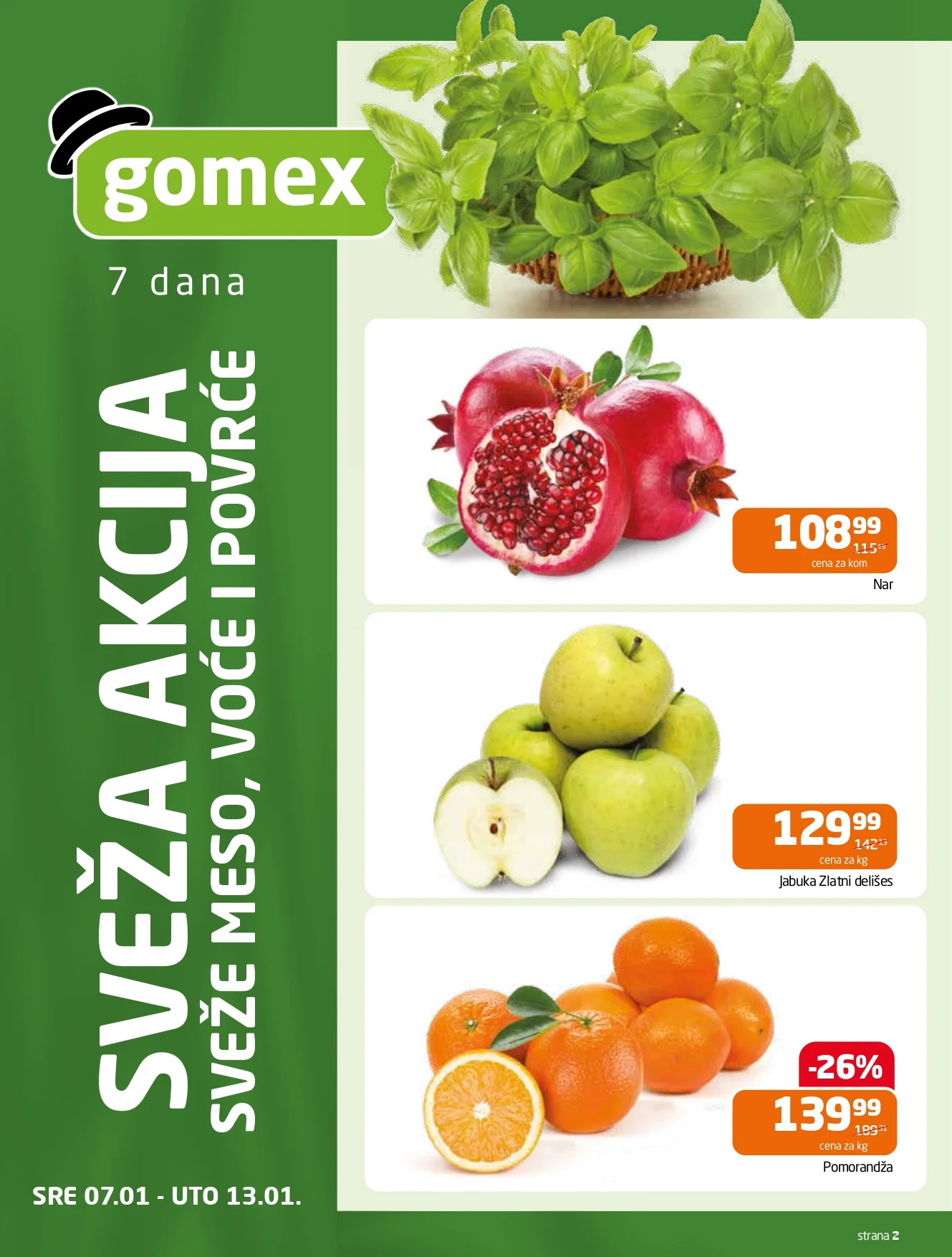 Gomex katalog AKCIJE IZ ŠEŠIRA 7-20.1.2026.
