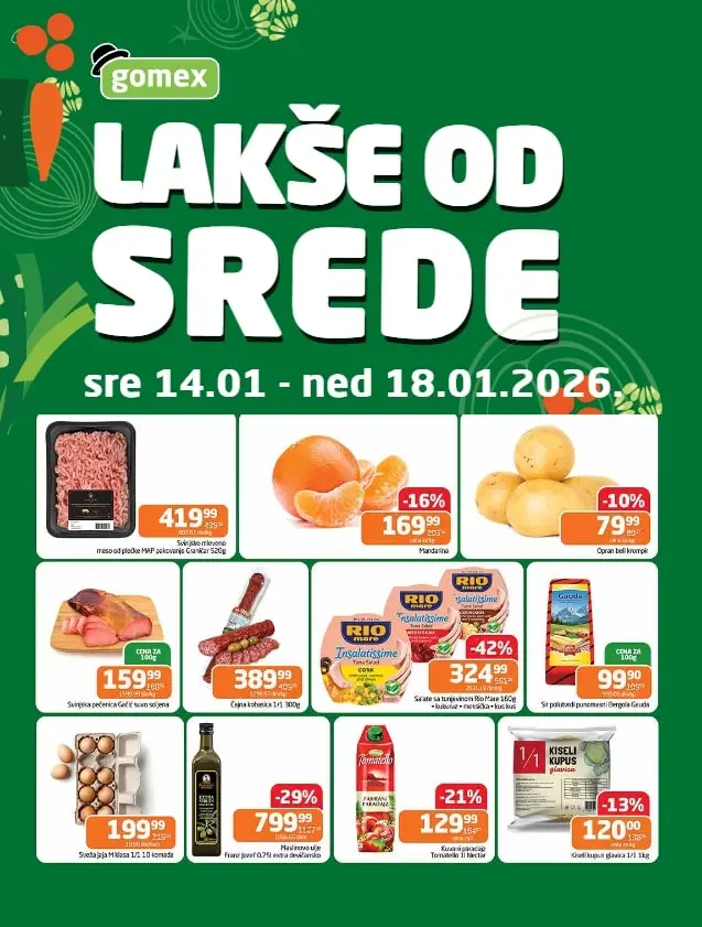 Gomex katalog LAKŠE OD SREDE 14-18.1.2026.