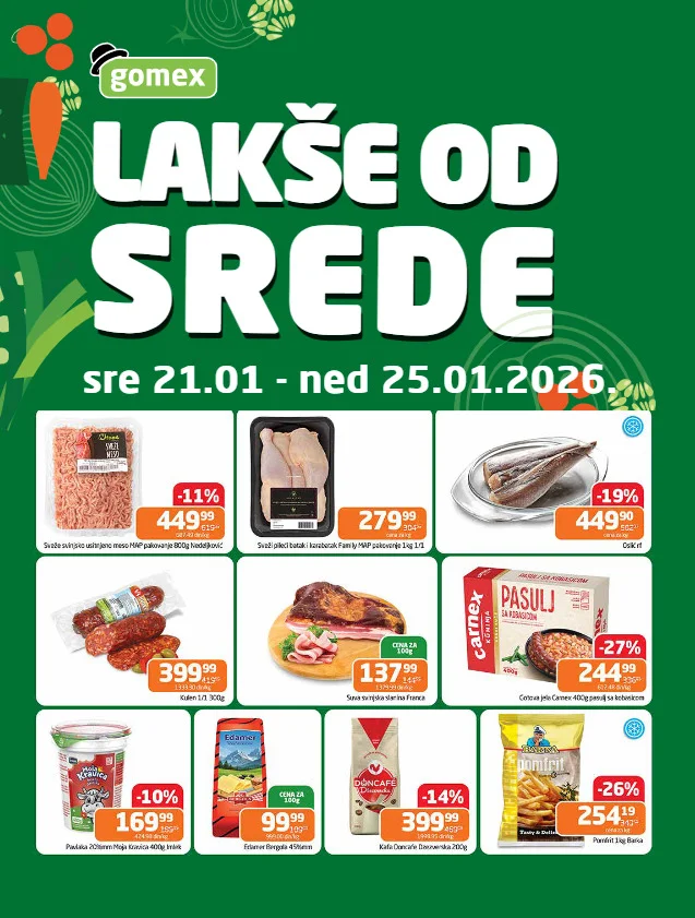 Gomex katalog LAKŠE OD SREDE 21-25.1.2026.