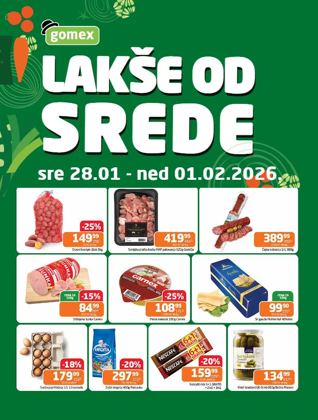 Gomex katalog LAKŠE OD SREDE 28.1-1.2.2026.
