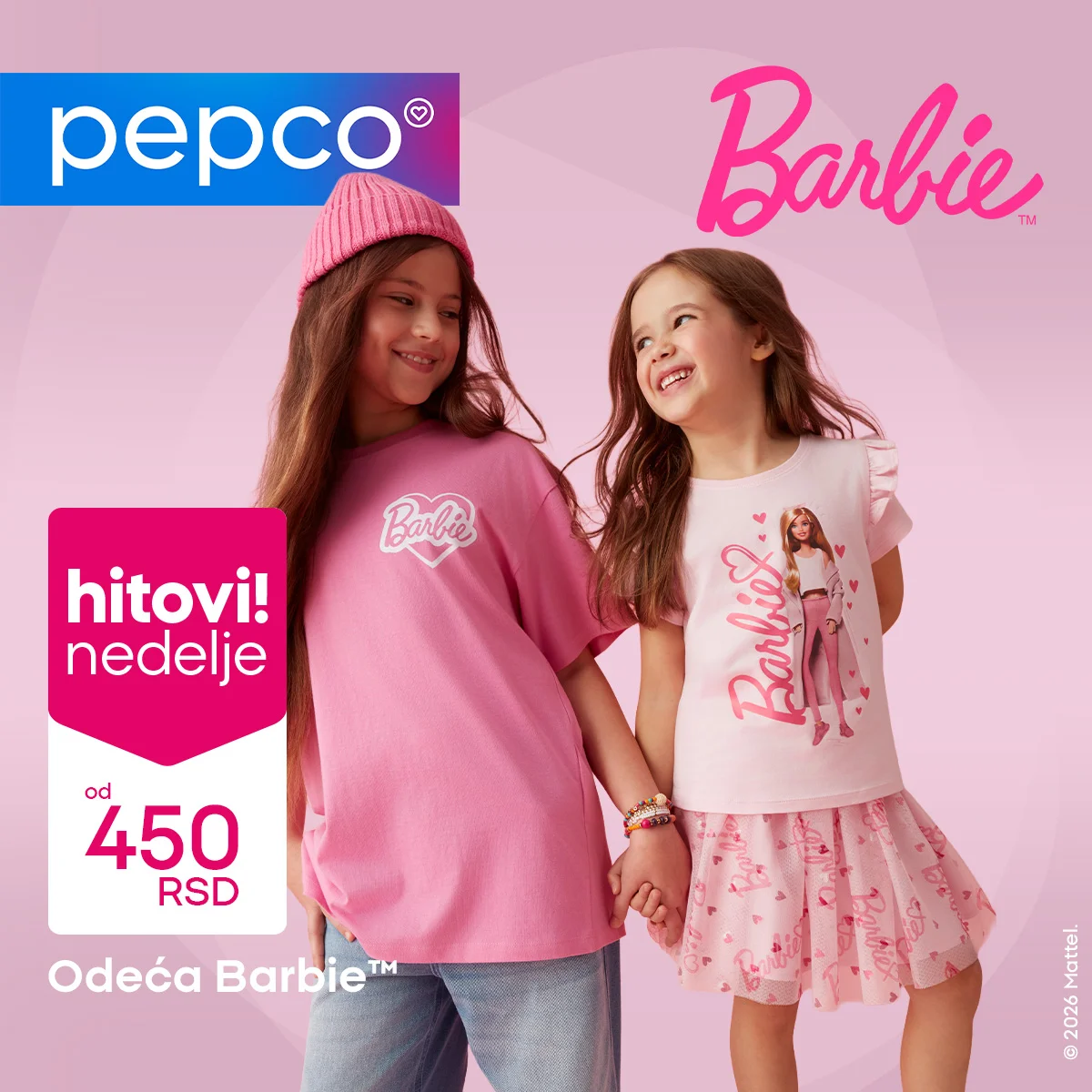Pepco akcija - Barbie kolekcija za devojčice 19-25.2.2026.
