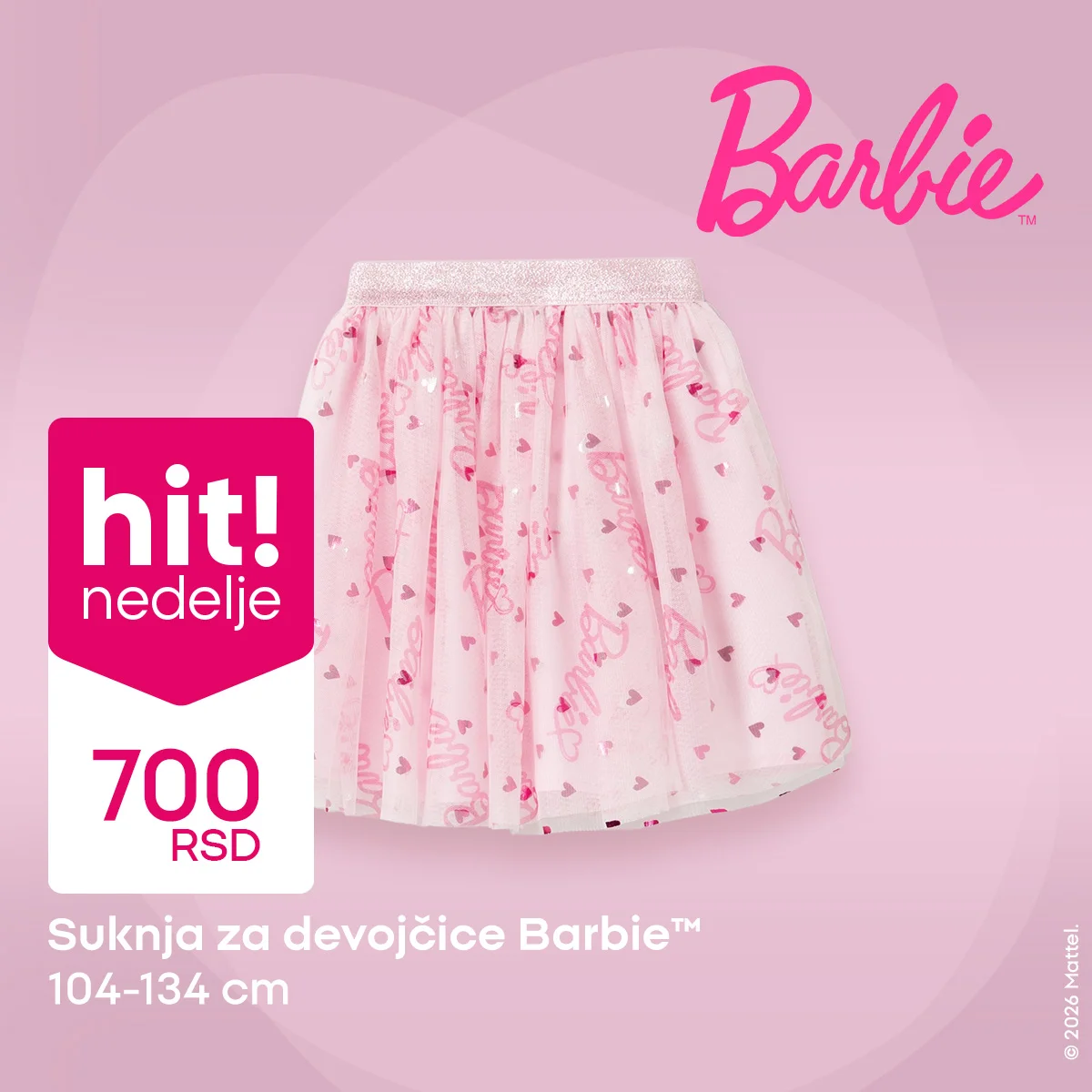 Pepco akcija - Barbie kolekcija za devojčice 19-25.2.2026.