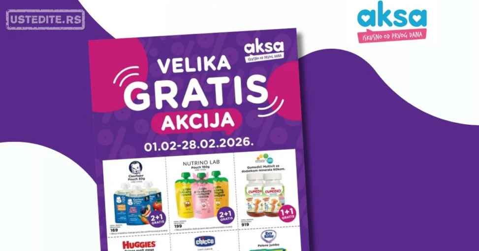 Aksa GRATIS AKCIJA 1-28.2.2026.