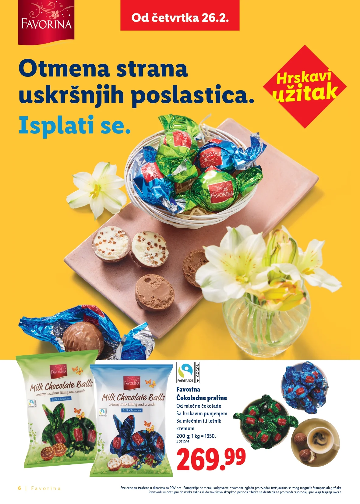 Lidl katalog Favorina Uskrs - slatkiši i uskršnje poslastice od 26.2.2026. do isteka zaliha