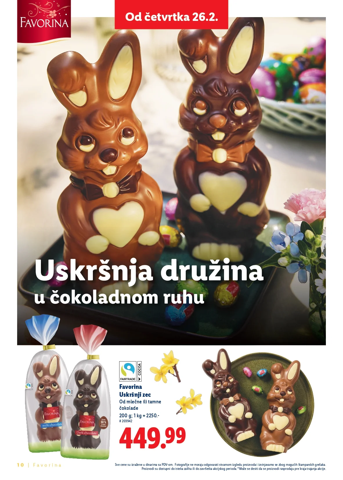 Lidl katalog Favorina Uskrs - slatkiši i uskršnje poslastice od 26.2.2026. do isteka zaliha