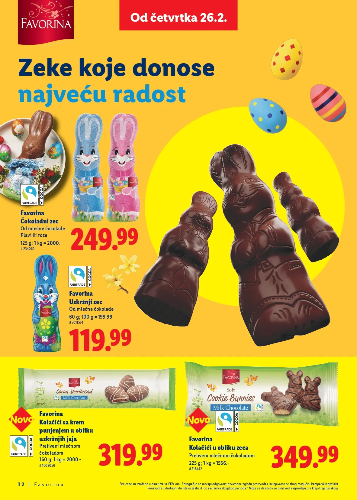 Lidl katalog Favorina Uskrs - slatkiši i uskršnje poslastice od 26.2.2026. do isteka zaliha