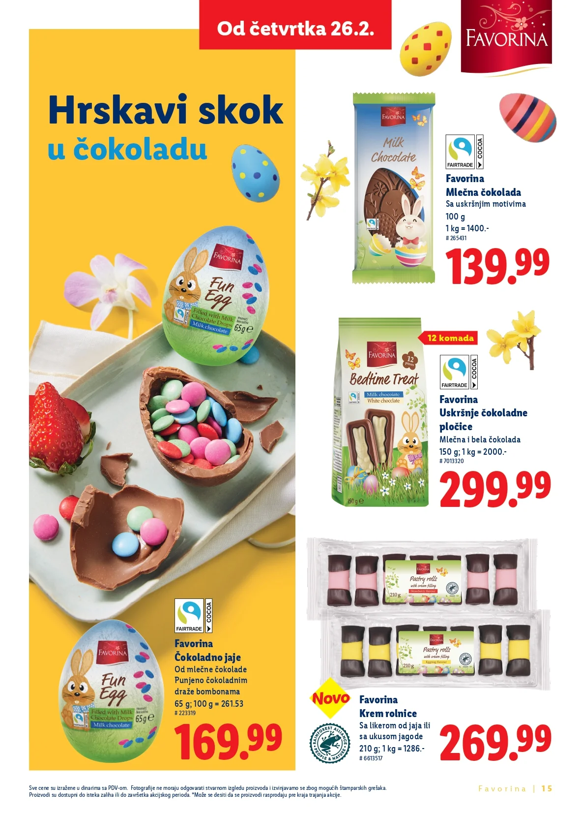 Lidl katalog Favorina Uskrs - slatkiši i uskršnje poslastice od 26.2.2026. do isteka zaliha