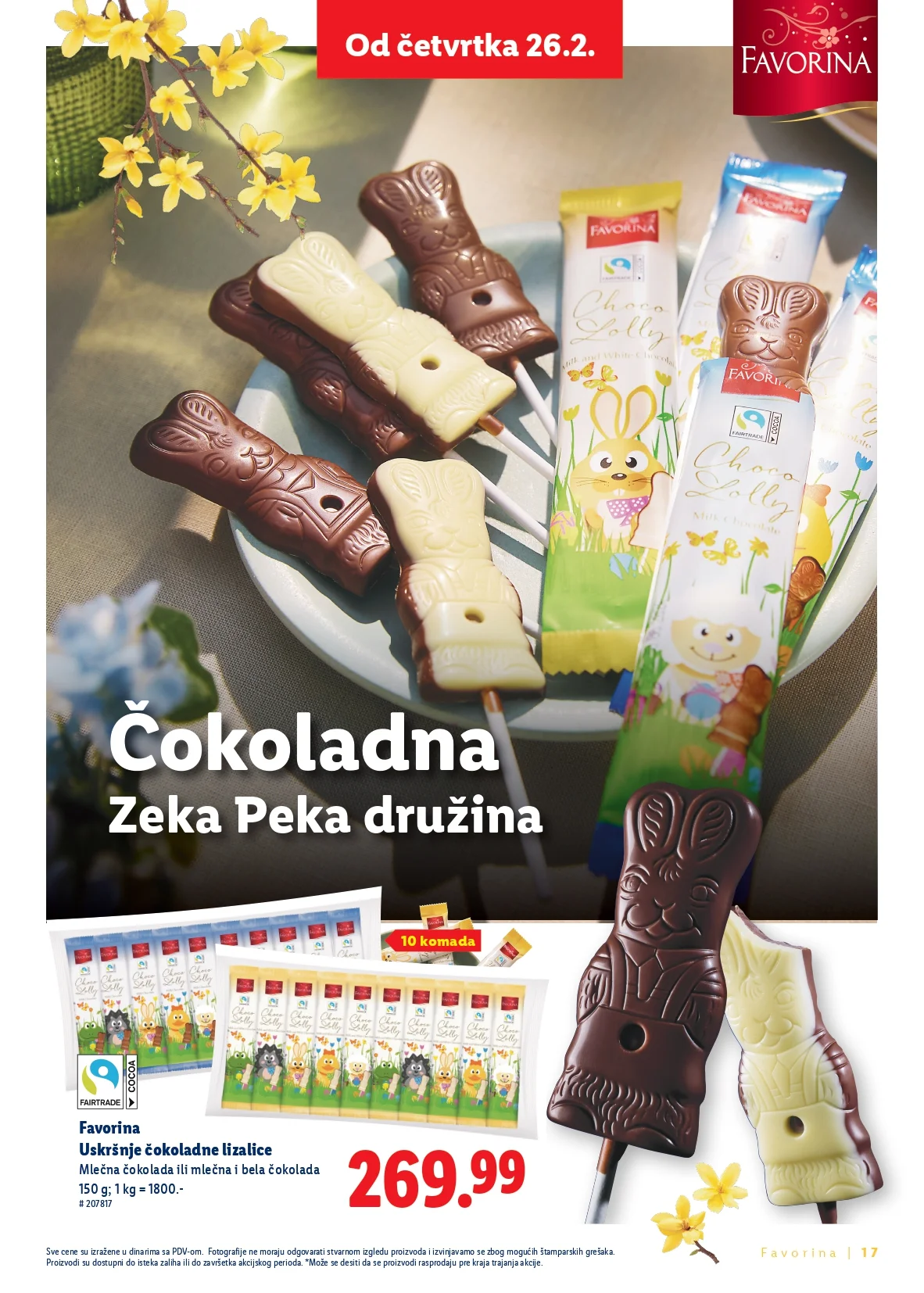 Lidl katalog Favorina Uskrs - slatkiši i uskršnje poslastice od 26.2.2026. do isteka zaliha