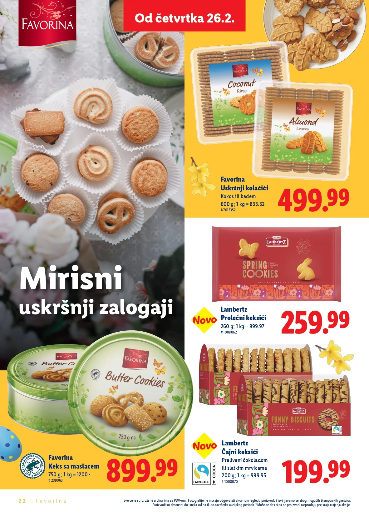 Lidl katalog Favorina Uskrs - slatkiši i uskršnje poslastice od 26.2.2026. do isteka zaliha