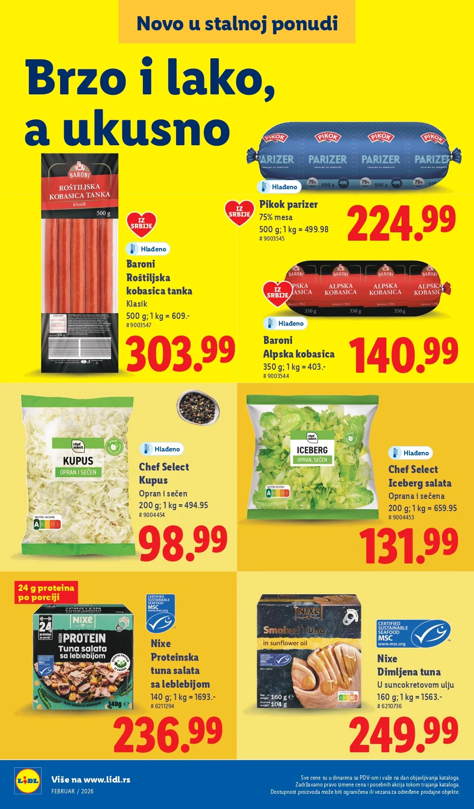 Lidl katalog NOVO februar 2026.