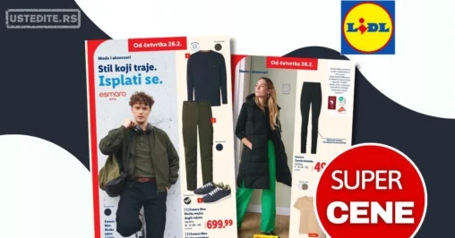 Lidl ODEĆA - popusti i aktuelna ponuda 26.2-4.3.2026.
