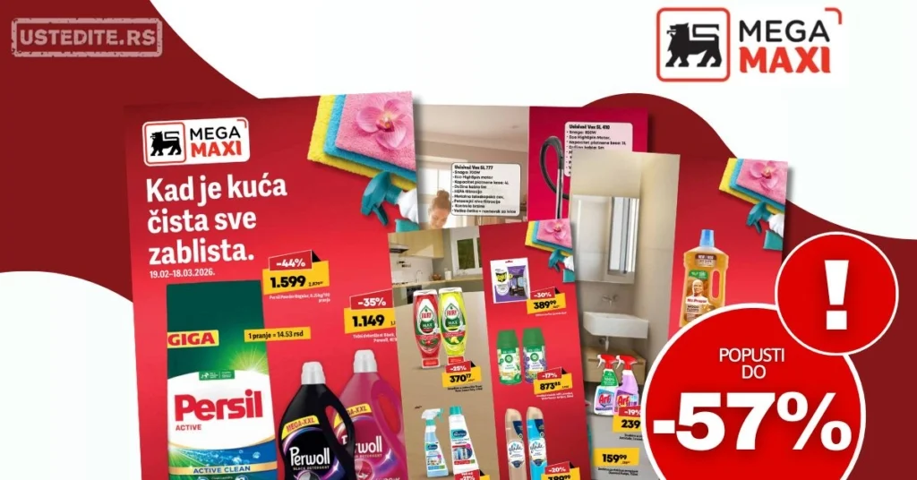 Mega Maxi katalog SVE ZA ČIŠĆENJE DOMA 19.2-18.3.2026.