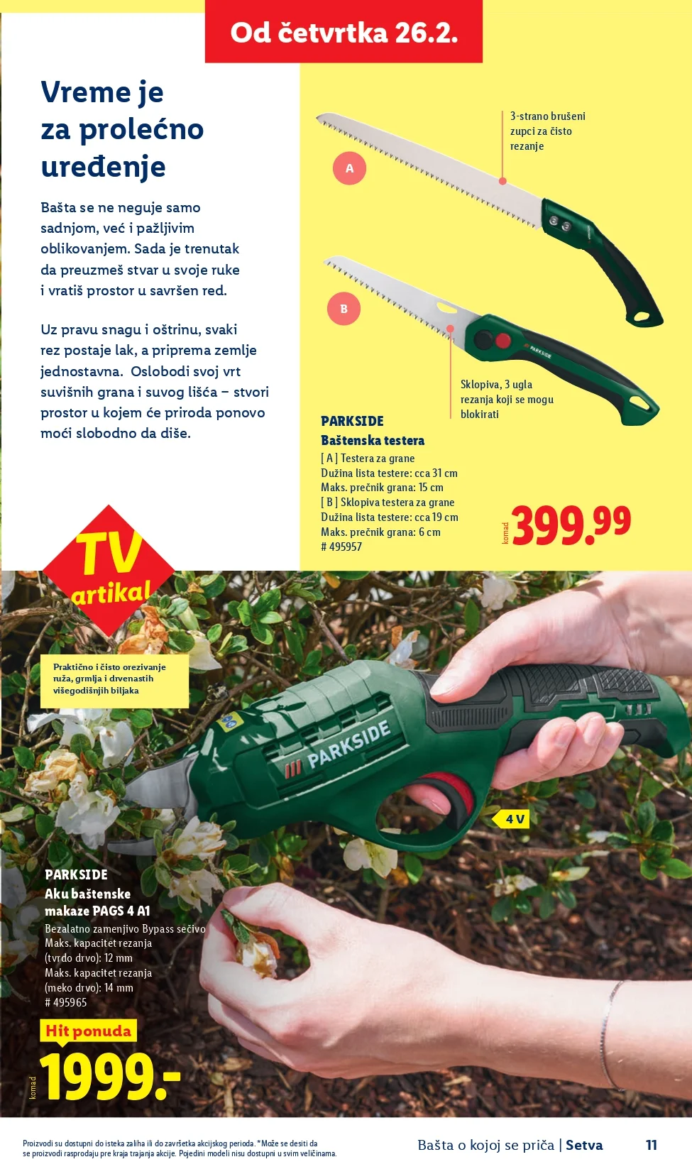 Lidl katalog – baštenska ponuda od 26.2.2026. do isteka zaliha