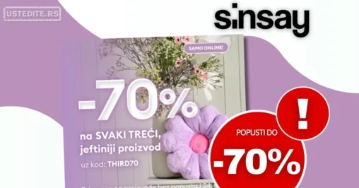 Sinsay SNIŽENJE do 70% 24-25.2.2026.