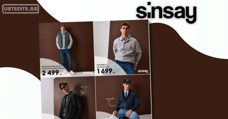 Sinsay ODEĆA ZA MUŠKARCE februar 2026.