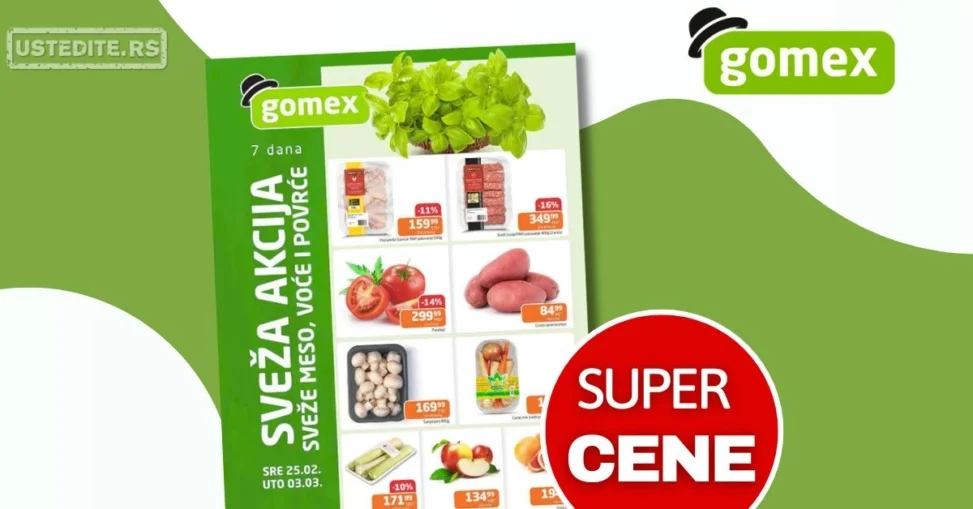 Gomex SVEŽA AKCIJA 25.2-3.3.2026.