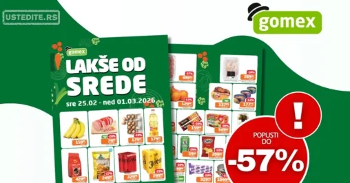 Gomex katalog LAKŠE OD SREDE 25.2-1.3.2026.