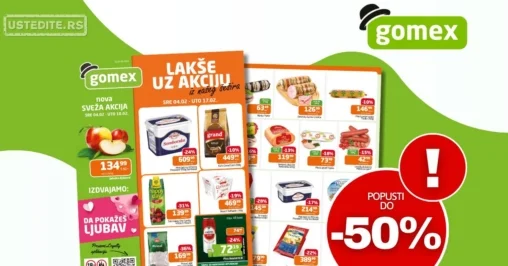 Gomex katalog AKCIJE IZ ŠEŠIRA 4-17.2.2026.
