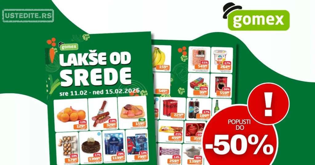 Gomex katalog LAKŠE OD SREDE 11-15.2.2026.