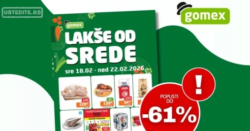 Gomex katalog LAKŠE OD SREDE 18-22.2.2026.