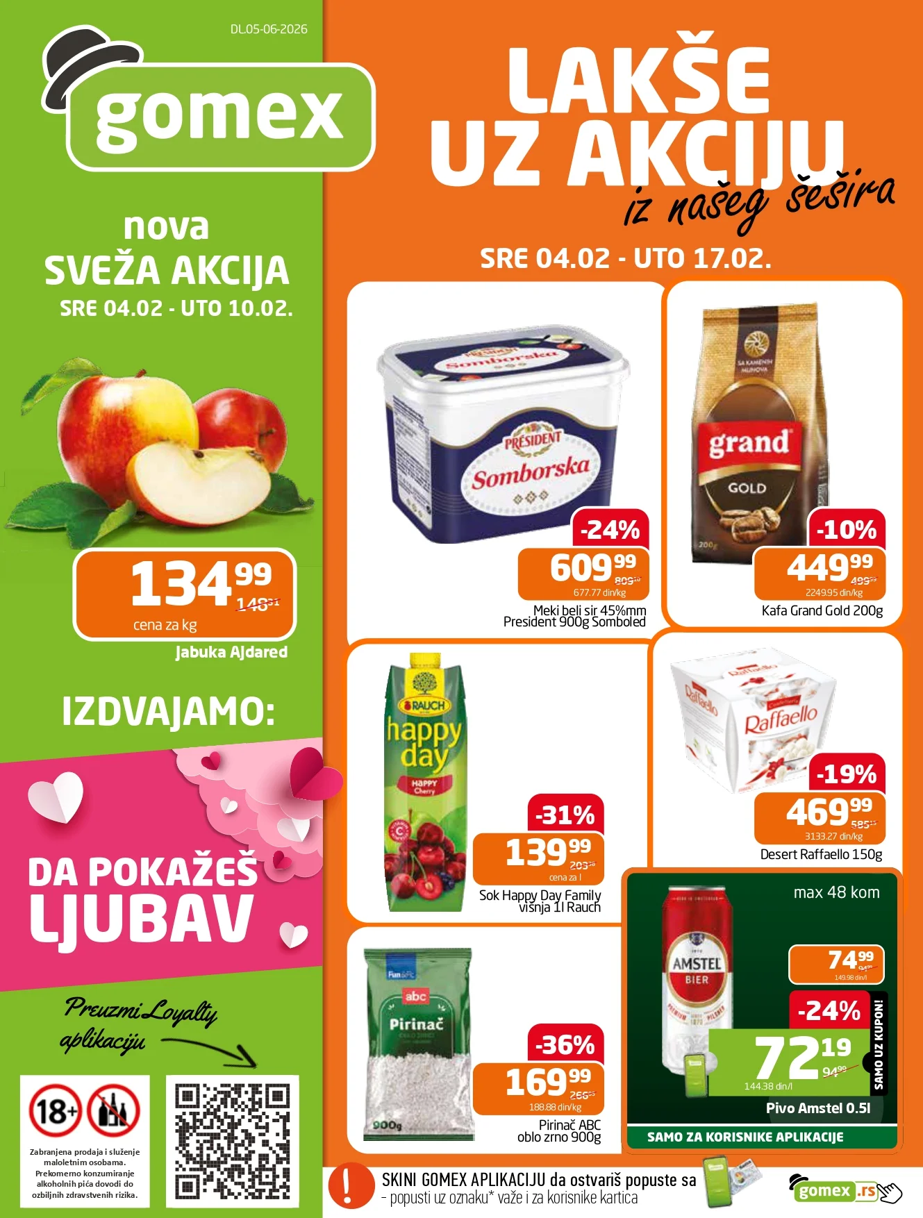 Gomex katalog AKCIJE IZ ŠEŠIRA 4-17.2.2026.