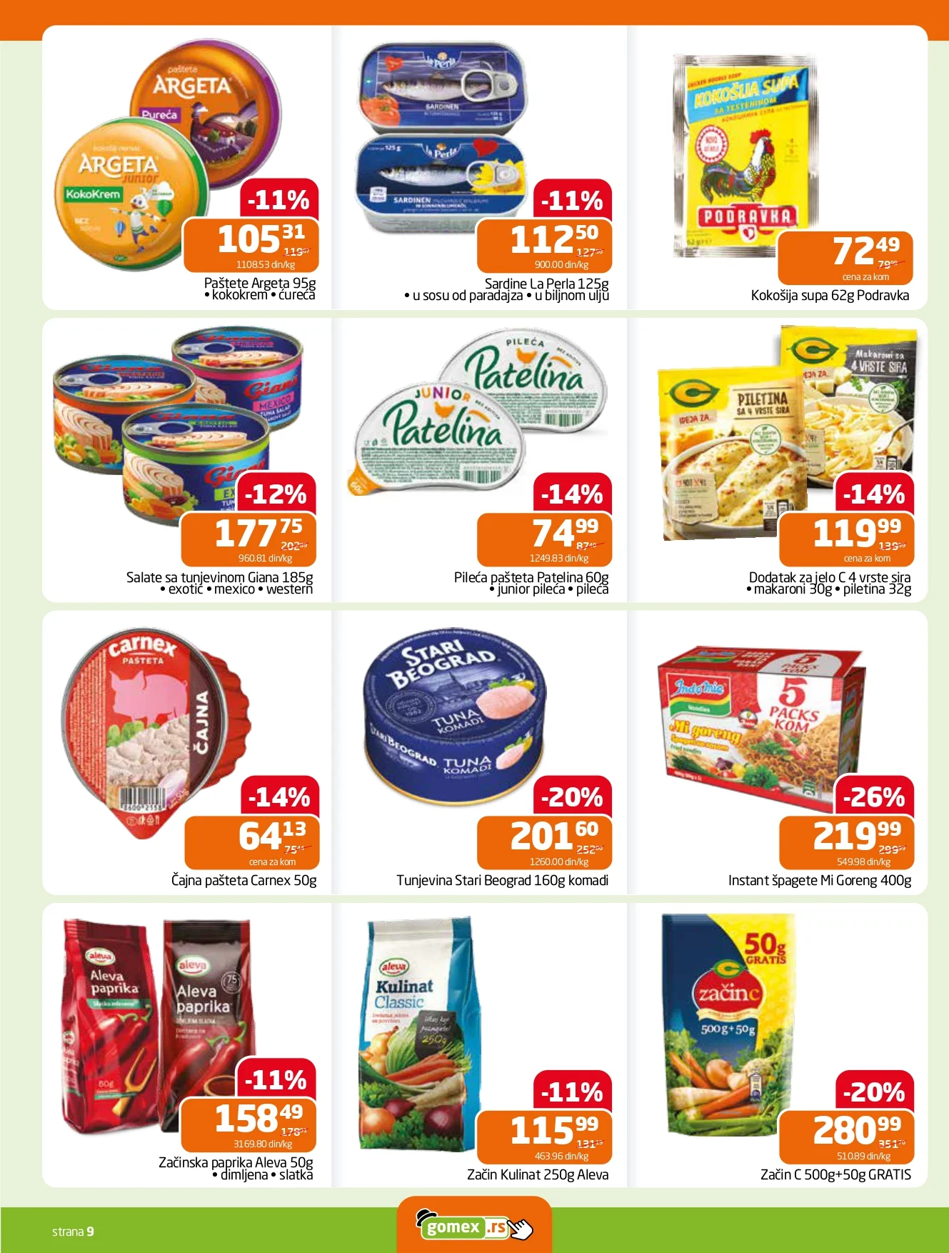 Gomex katalog AKCIJE IZ ŠEŠIRA 4-17.2.2026.