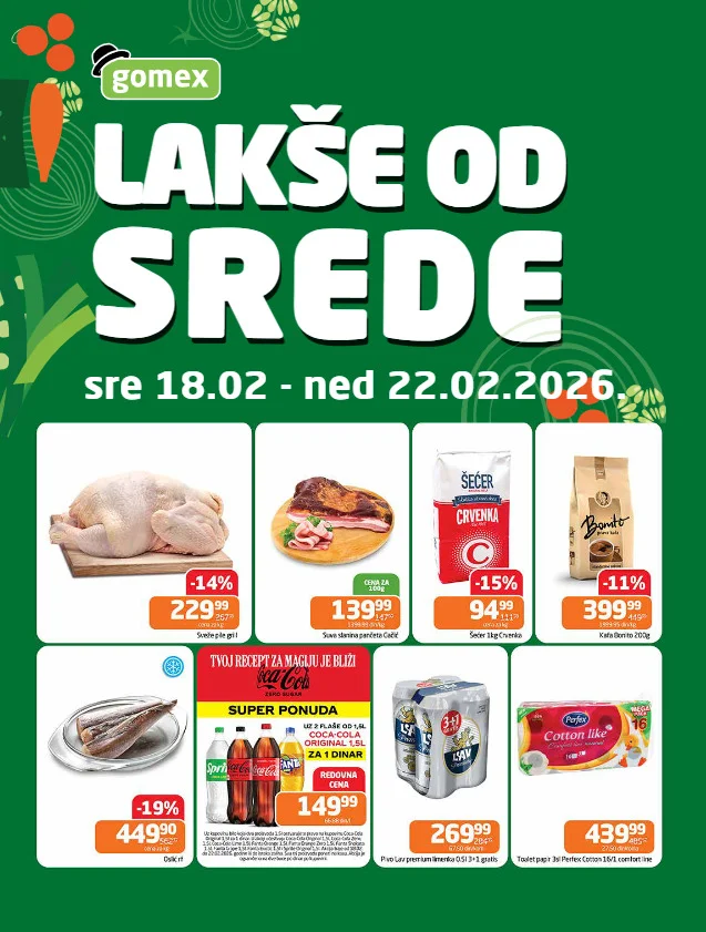 Gomex katalog LAKŠE OD SREDE 18-22.2.2026.